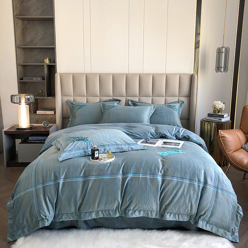 镂空被套系列肌理四件套雪尼尔绒四件套冬季加厚套件花边家用床品