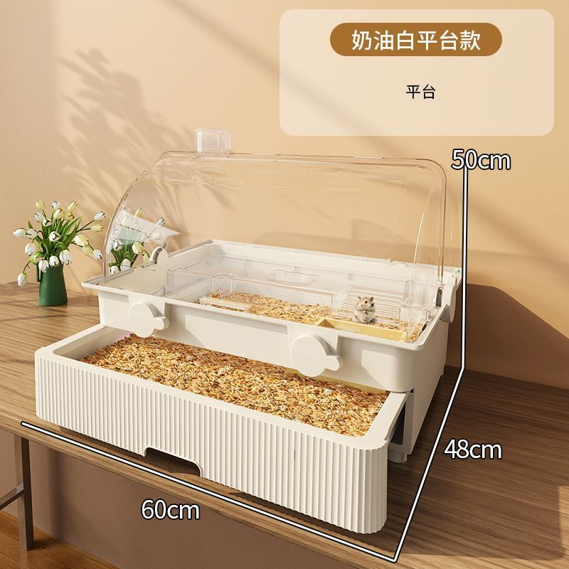 双层仓鼠笼60基础款亚克力全景透明大别墅易清理抽屉式批发