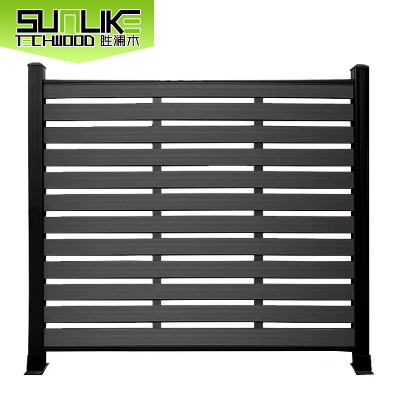 塑木栅栏户外木塑地板护栏围栏院子围墙板露台庭院防腐木