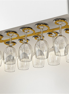 收纳蝴蝶红酒杯架悬挂家用橱酒柜高脚杯架倒挂香槟杯创意吊挂杯架