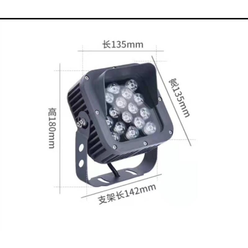 led投光灯户外防水铝材照明灯景观园林楼宇桥梁大功率方形投光灯