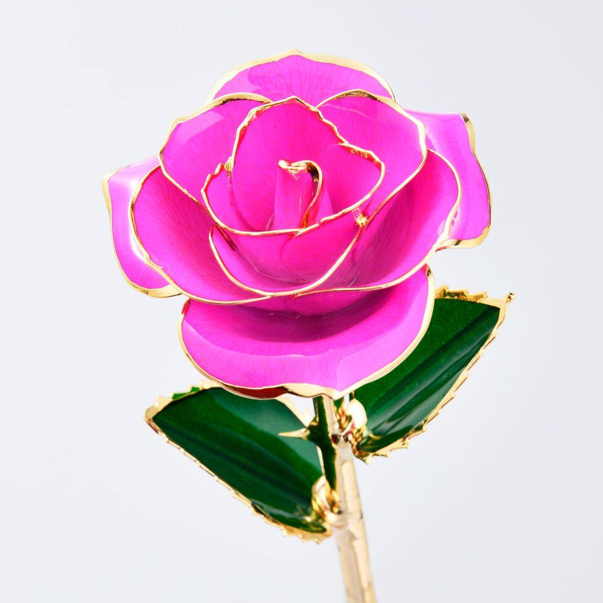 玫瑰24k电镀玫瑰花24k玫瑰花电镀烤漆玫瑰花情人节厂家直销