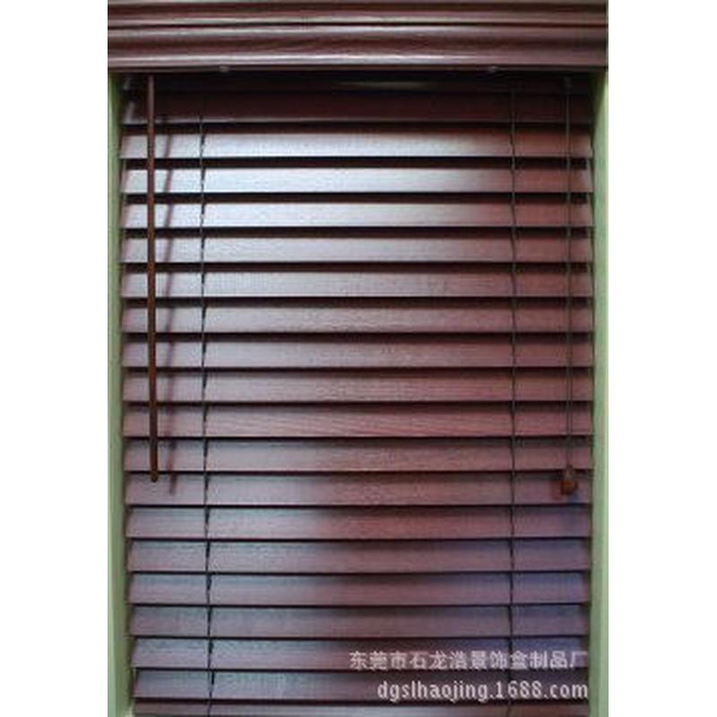 现货直销绳棒椴木窗帘生产厂家销售调光百叶帘高品质实木百叶窗帘