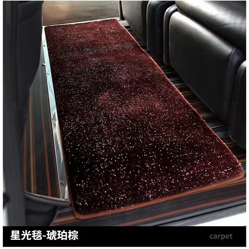 商务车改装中排垫木地板上层垫防滑长绒星空毯垫加厚环保无味地垫