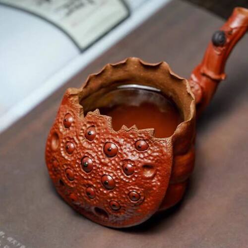 宜兴原矿紫砂壶公道杯手工分茶器仿生莲蓬手子抓壶茶道配件茶具