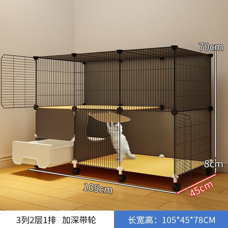 猫笼子带厕所抽屉式家用室内不二层占地三层超大自由空间结实猫舍