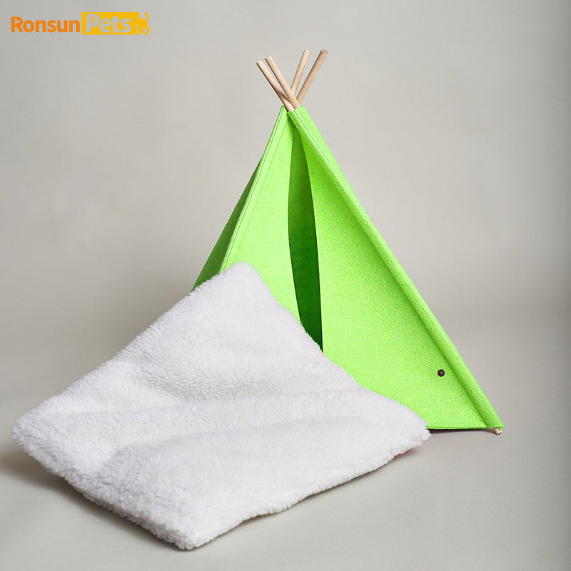 猫帐篷别墅猫窝大号透气毛毡猫房子半封闭可折叠猫帐篷保温小狗窝