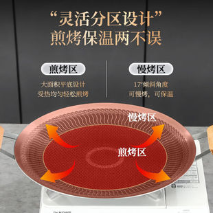 炉电陶电磁炉专用 316不锈钢烤肉盘便携户烤盘家用烧烤外露营卡式