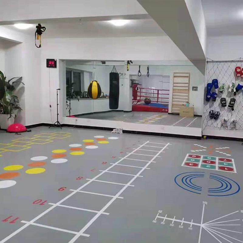 健身房地胶360地垫私教少儿胶垫适能塑胶功能性运动地板私教地体