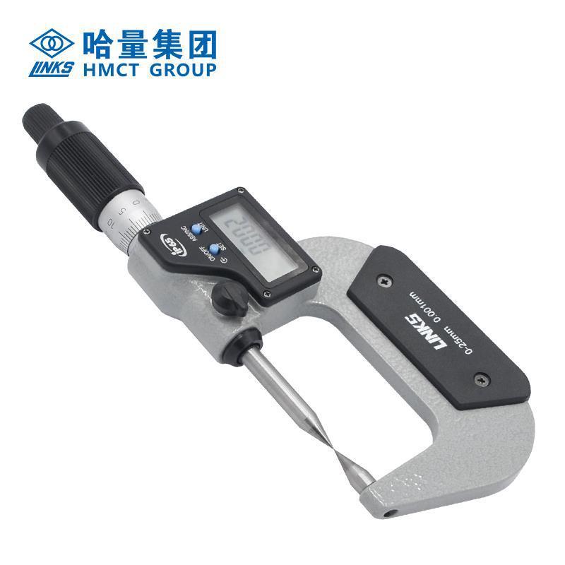 热销数显量连环哈尖头千分尺0-25*0.001mm