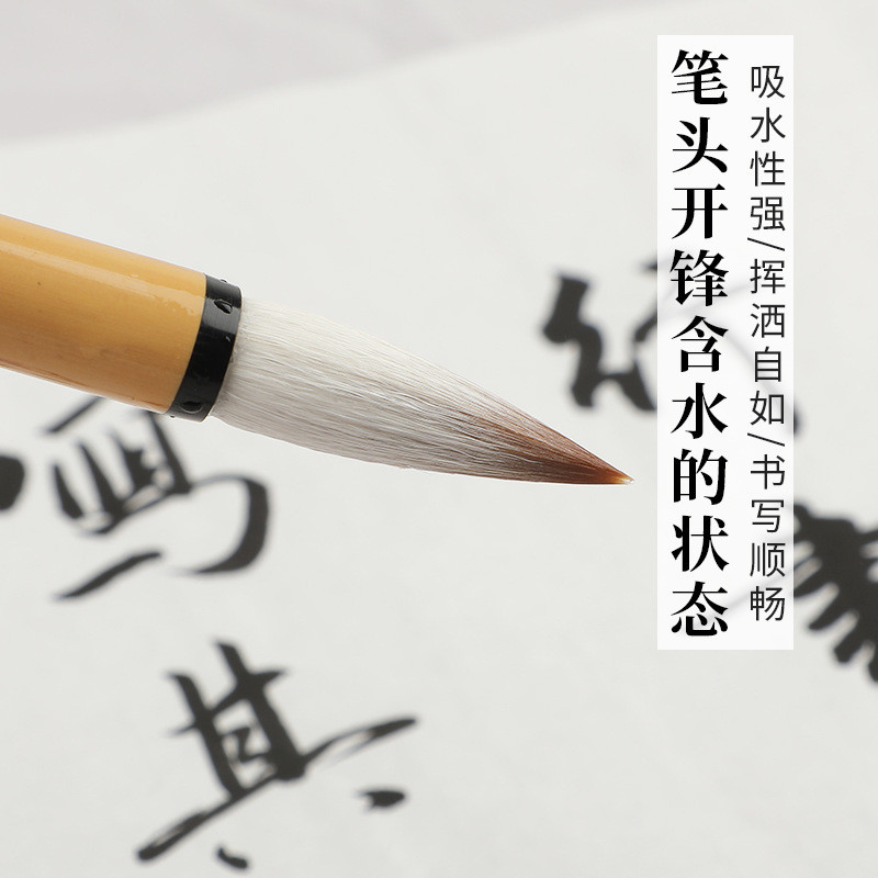 毛笔狼毫兼毫书法入门套装初学者专业级单支中号小学生大号成人