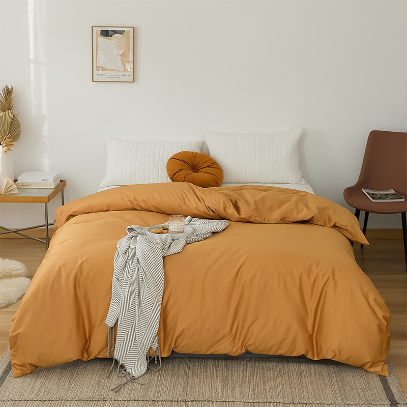 inc0轻奢100支贡缎长绒棉单件床上单件床单床笠被套枕套纯色