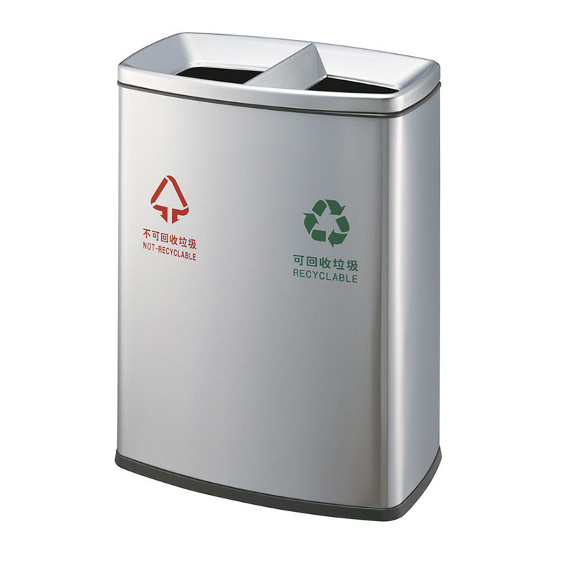 批发学校垃圾桶分类商用大号购物医院商场公共不锈钢环卫垃圾箱