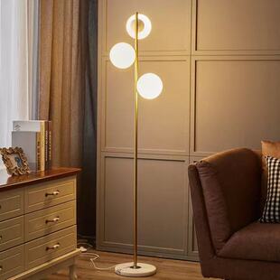 简约现代立式多头落地灯客厅北欧风美式卧室书房美容灯个性灯落地