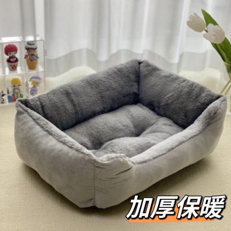 网红冬季保暖宠物窝猫咪窝方形狗窝四季泰迪比熊柯基宠物垫子万百