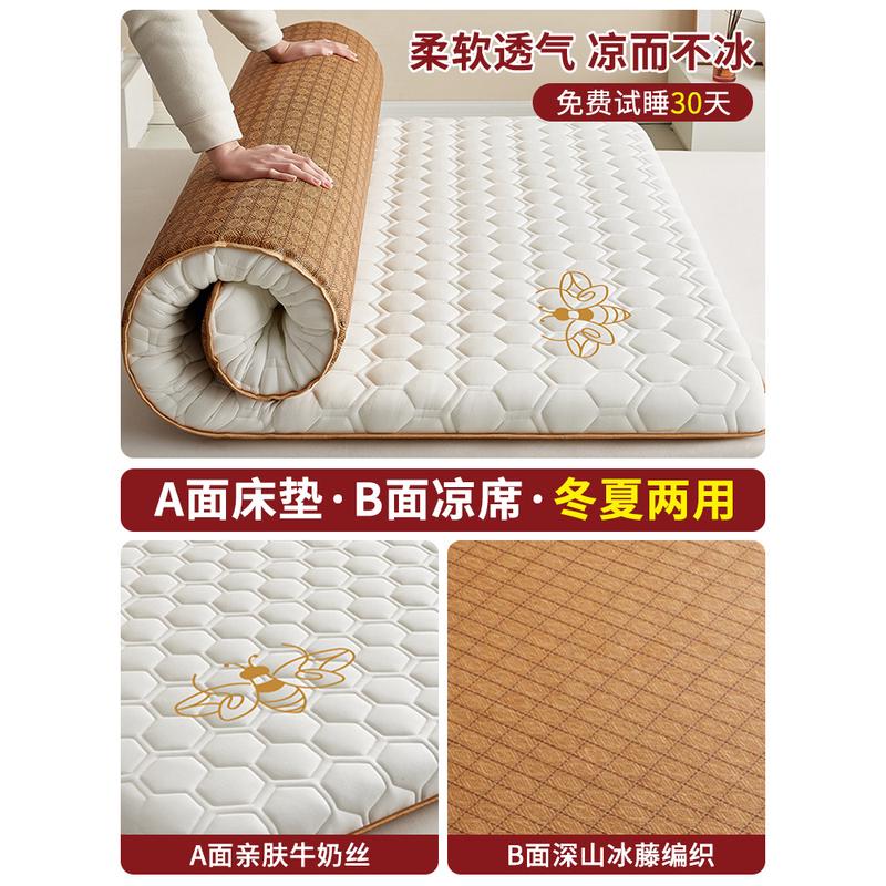 m3no榻榻米夏季冰丝凉席单人软垫学生宿舍床垫子冬夏两用折叠薄款