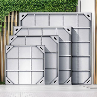 304不锈钢井盖道路隐形装 饰井盖电力电缆铺砖井盖不锈钢方形盖板