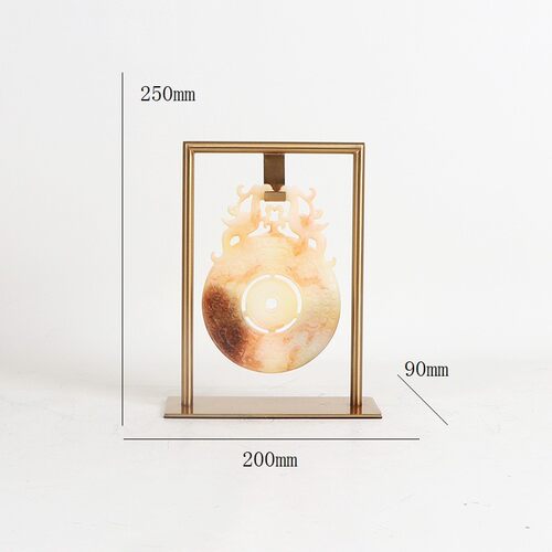 现代美学新中式茶室软装展示柜博古架陈列装饰品搭配玉璧软装摆件