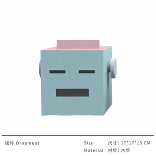 简约时尚书房趣味三宝客厅桌面样板间家居儿童房非礼软装饰品摆件