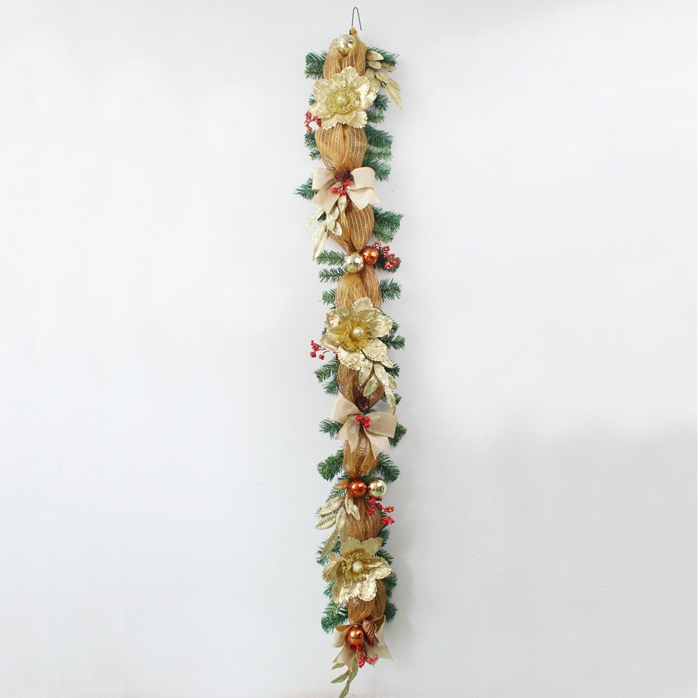 1.8长条圣诞红果串仿真浆果藤条藤蔓圣诞道具装饰品商场橱窗节庆