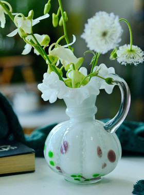 花器北欧风插花新款粉色透明发泡桌面玻璃工艺品摆件玻璃花瓶供应