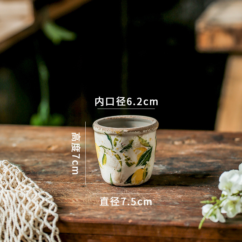 新款绿萝北欧陶瓷花盆家用户外庭院创意水培器皿大小号多肉复古铜