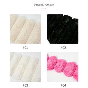 兔毛布现货1000g时尚 7cm抽条毛绒针织提花时装 毛绒坐垫抱枕面料