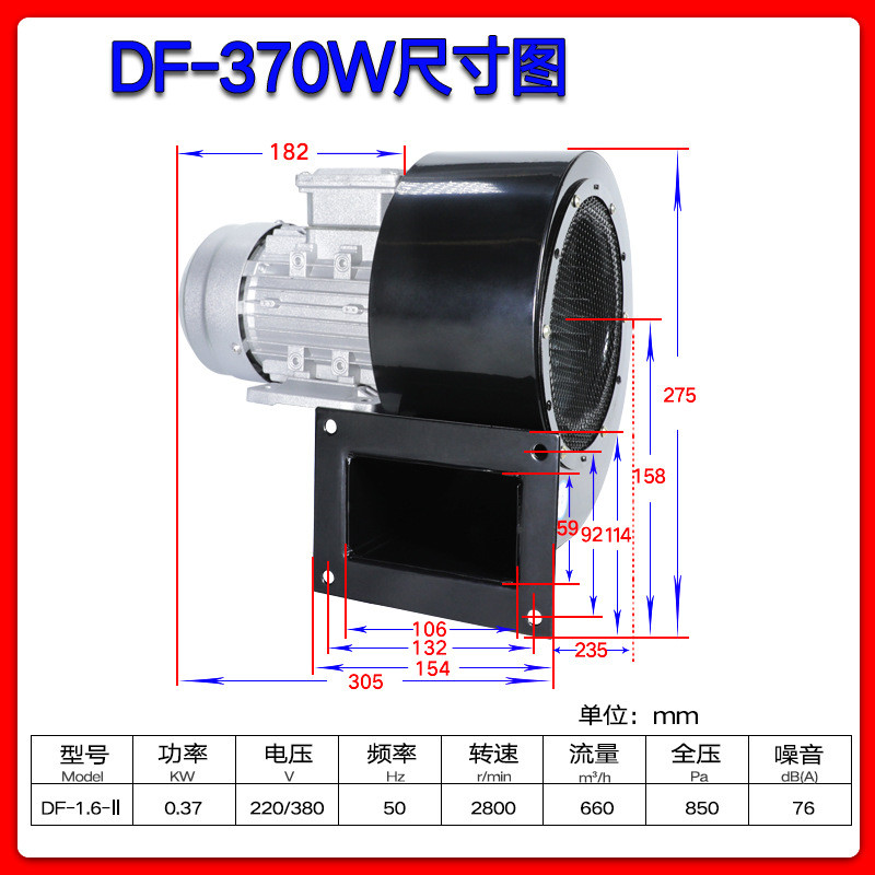 df-1/2/3/4/5/6/7/8/9/1.3/1.6/2.3/2.5多耐高温式离心式鼓翼风机