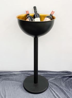 p616立式连架香槟桶加厚金属不锈钢冰酒ktv户外冰桶酒吧盆家用冰