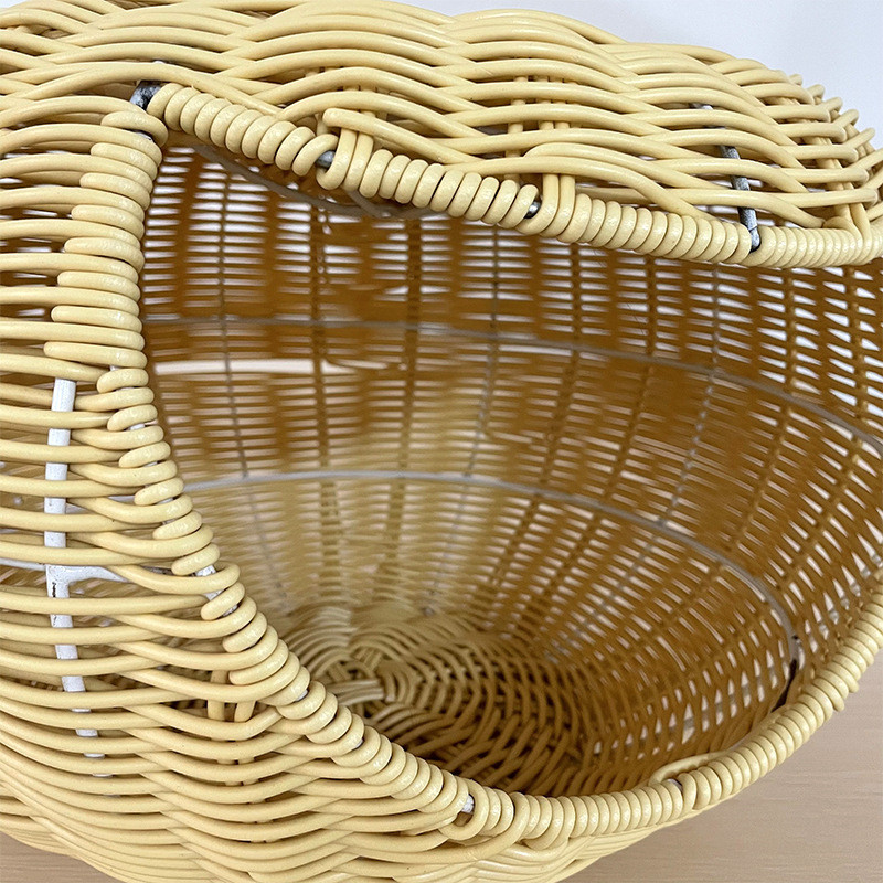 热销南瓜笑脸款金属pe仿藤编猫窝骨架猫窝四季可水洗藤编猫舍宠物