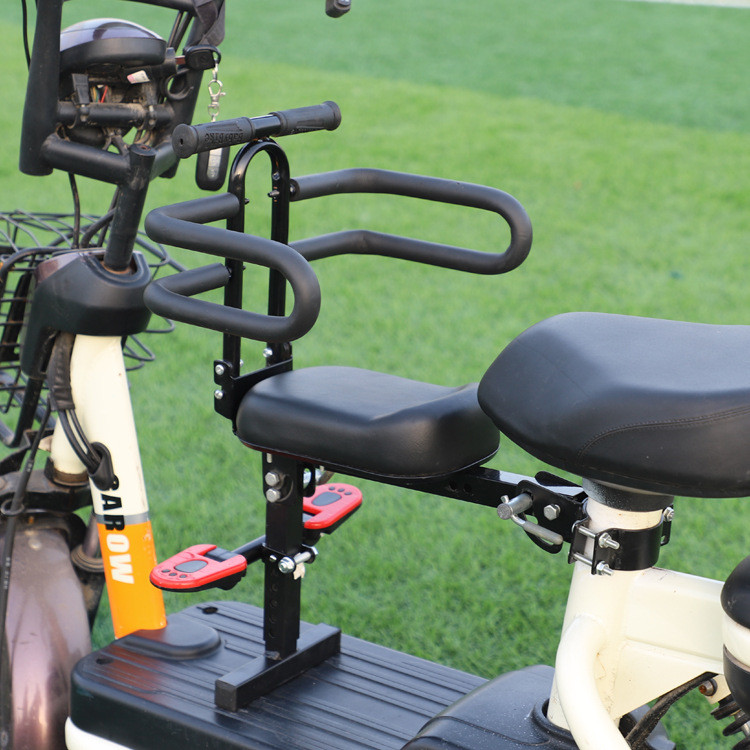 车座下面粗管车电动自行车前置儿童座椅可以折叠电车小孩珩铭