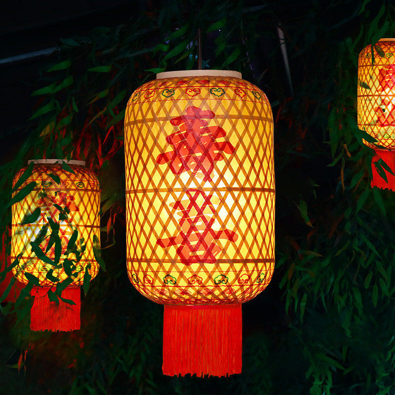 竹编油纸仿古中式火锅店装饰灯笼港式茶餐厅灯笼复古潮汕灯笼吊灯,节庆用品/礼品,灯笼,淘宝优惠券,粉丝福利购,淘宝优惠卷