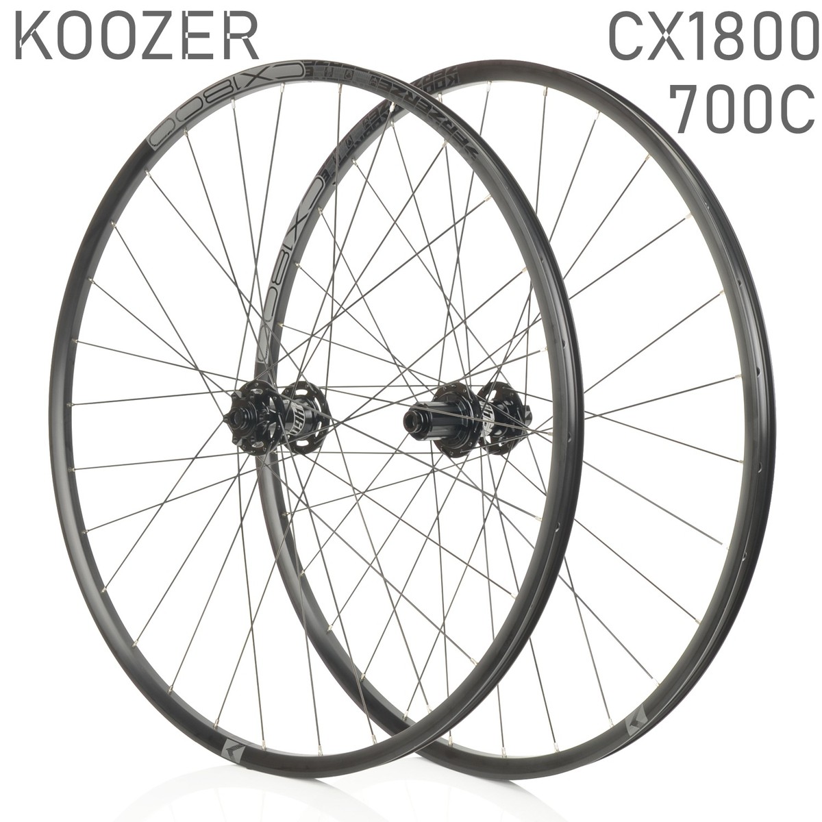KOOZERCX1800公路自行车碟刹轮组700CGravel砾石越野准真空瓜车