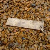 厂家虎批发现货皮黄石子铺路铺地装 饰造景黄卵石碎石回填石子砾石