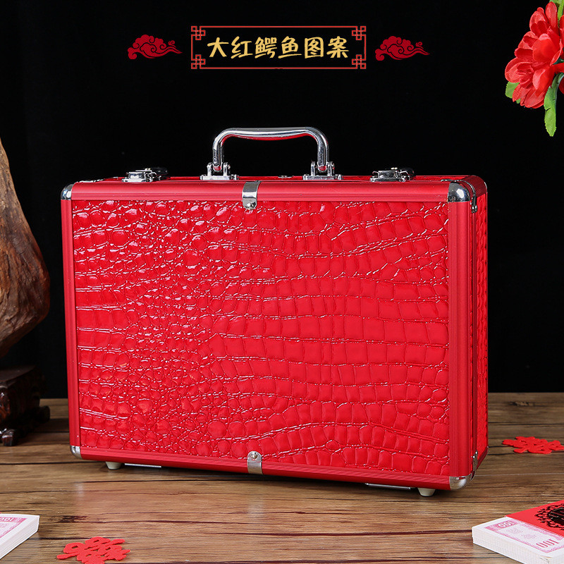 结婚万元红包盒装5-30礼金盒子提亲订婚装首饰金器房产彩礼箱手提