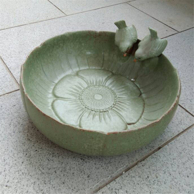 创意陶瓷工艺品色釉家居盆窑变花盆多肉组合盆6001-1水培水仙釉