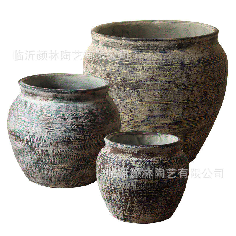 灰色艺术水泥花盆复古客厅龙舌兰蓝楹花室内大花盆绿植盆酒店装饰,鲜花速递/花卉仿真/绿植园艺,花盆,淘宝优惠券,粉丝福利购,淘宝优惠卷