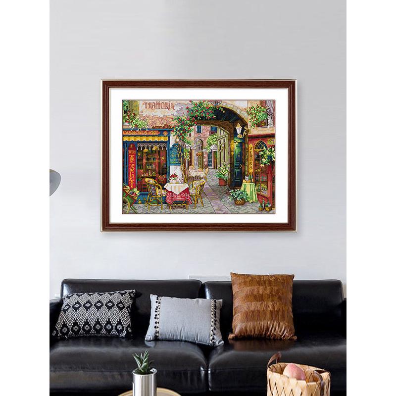 86m0十字绣欧式咖啡馆2023新款线绣维罗纳满绣客厅卧室手工自己绣