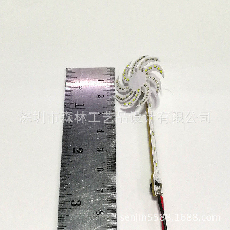 diy沙盘模型材料迷你led七彩风车灯建筑模型微景观摆件风车灯