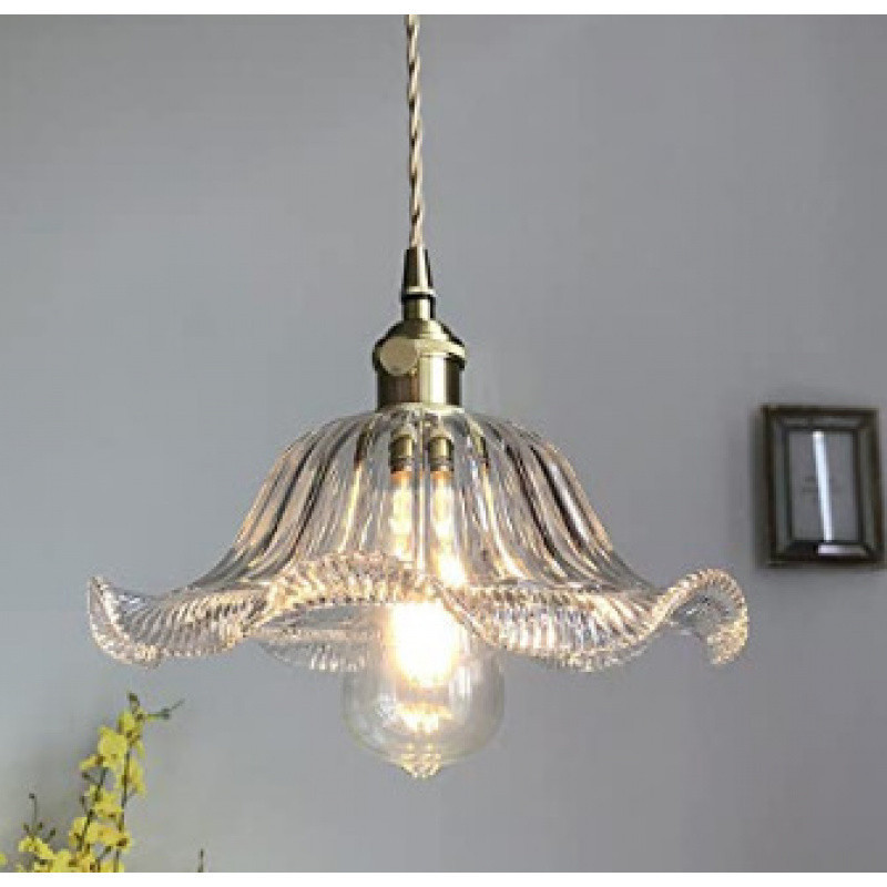 日式胡桃木卧室吊灯法式三头餐桌餐厅吊灯复古黄铜书房网红灯具