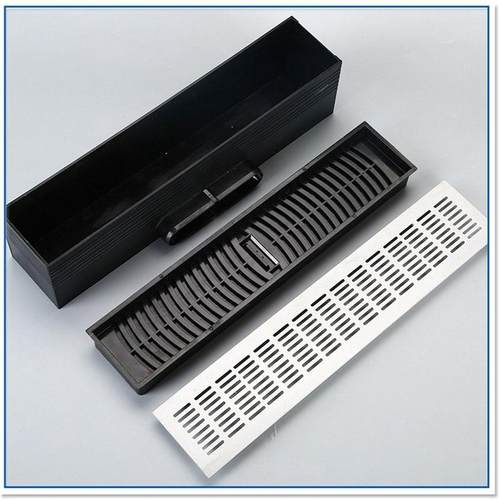 新风系统出风口面板盒地送扁管调节铝合金开闭式连接件地风口套装