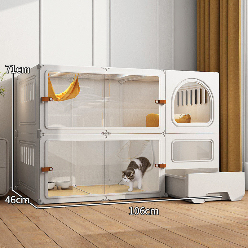 猫笼子家用室内笼带厕所砂盆一体猫咪屋舍窝猫空猫别墅猫柜