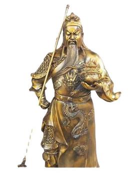 供应铜持刀武财神雕塑大型纯铜公园摆放看书铜关公像关公关公铜雕