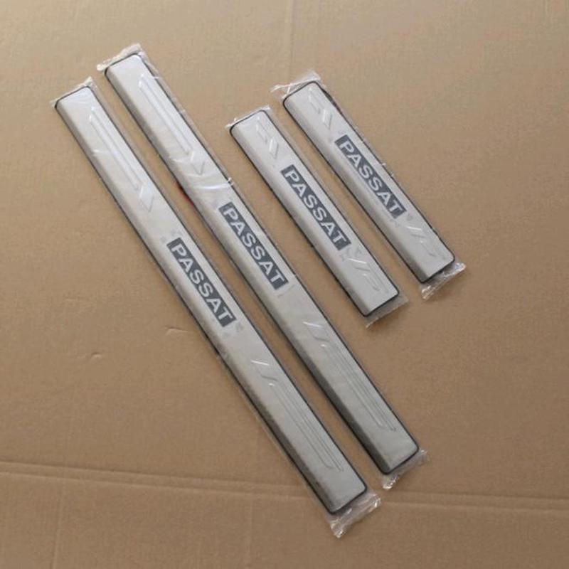 帕萨特 passat B6不锈钢带灯门槛条