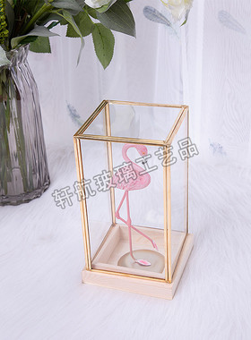 北欧风格玻璃罩家居陈列装饰品摆件服装店客厅样板房创意摆设d50