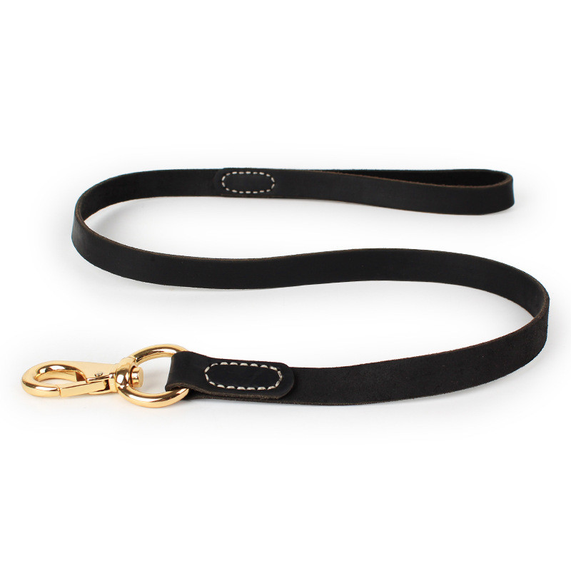 大型犬狗牵引绳中型牛皮狗狗金毛边牧哈士奇遛狗绳法斗狗直销