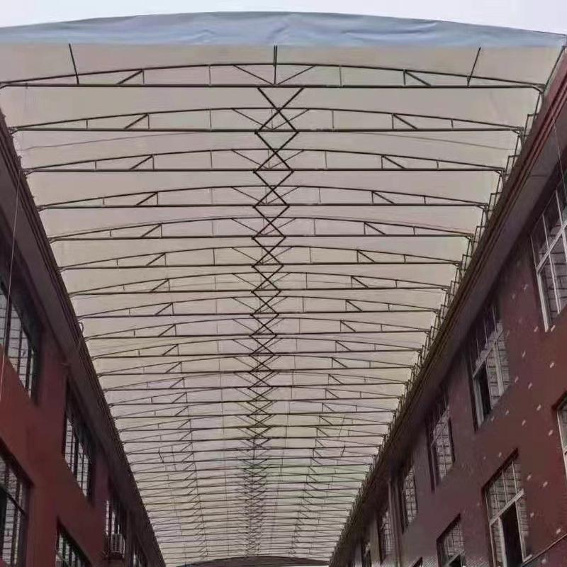 电动式大型帐篷户外仓库停车推拉雨棚伸缩移动棚活动蓬遮阳篷收缩
