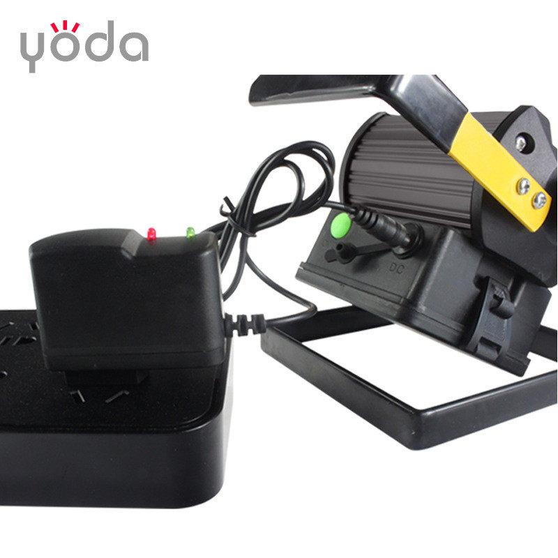 yodaw807led修车应急警示可充电50w4*18650探照灯红蓝白泛光灯