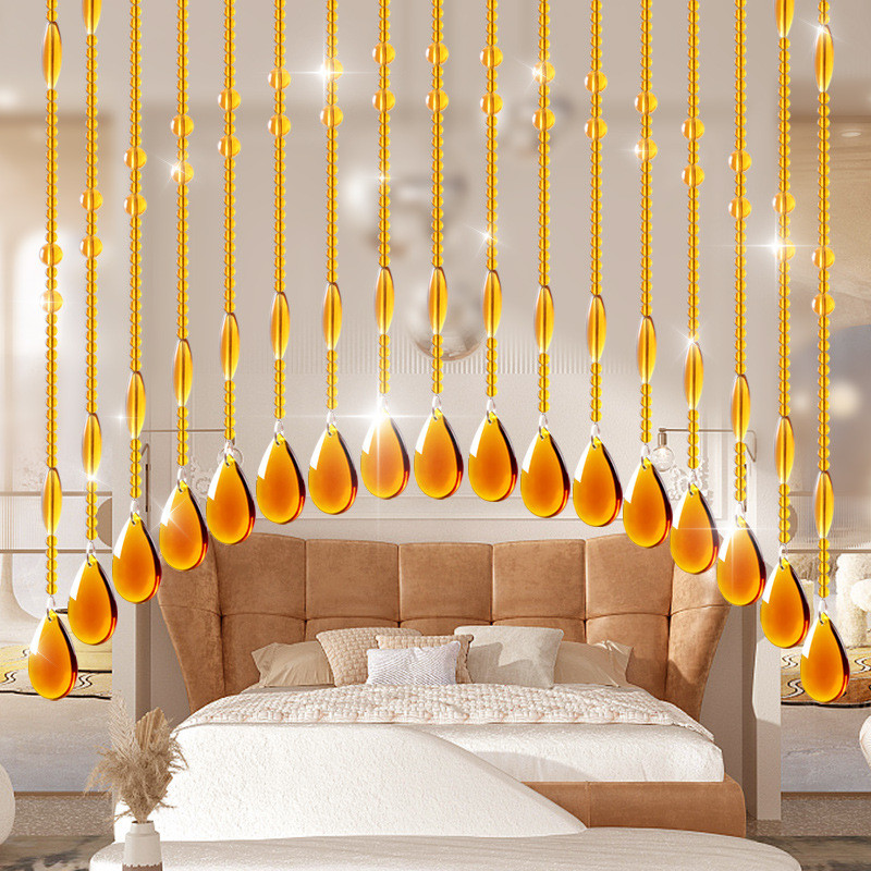 新款现代简约璀璨卧室门帘挂帘客厅水晶珠帘玄关走廊隔断装饰帘