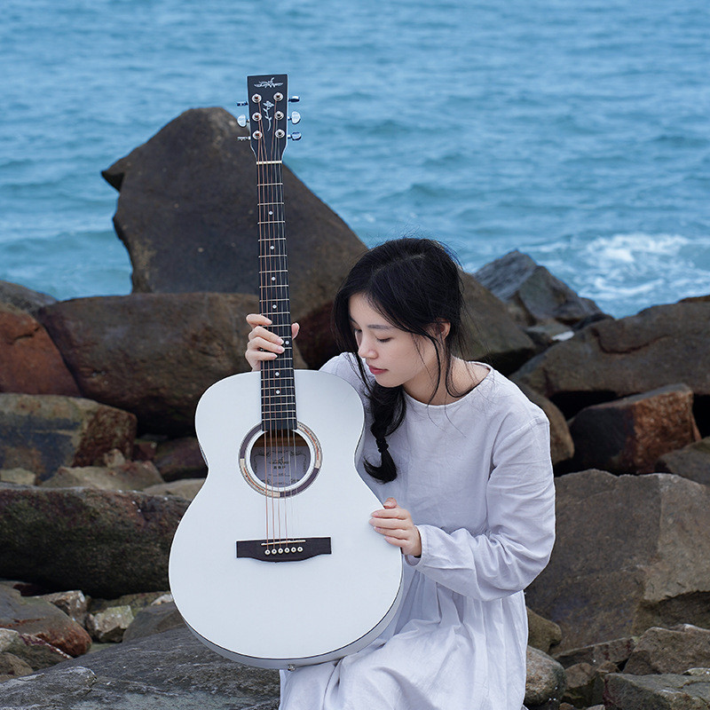 guitarist民谣吉他40寸正桶吉他初学都男生木吉他女生入门学jita
